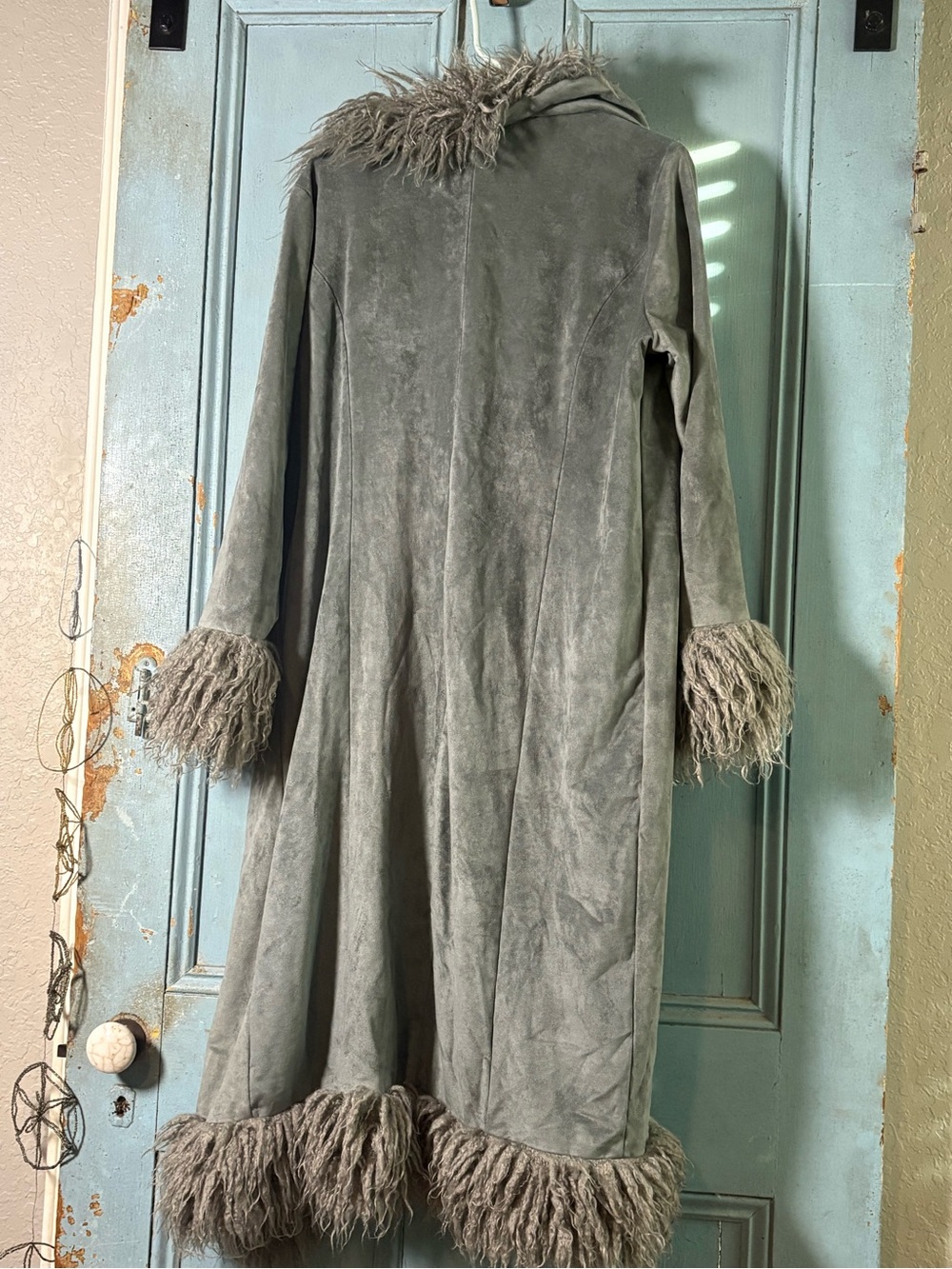 Daisy Street Faux Suede Fur Coat GUC HTF Size Med - Picture 5 of 6